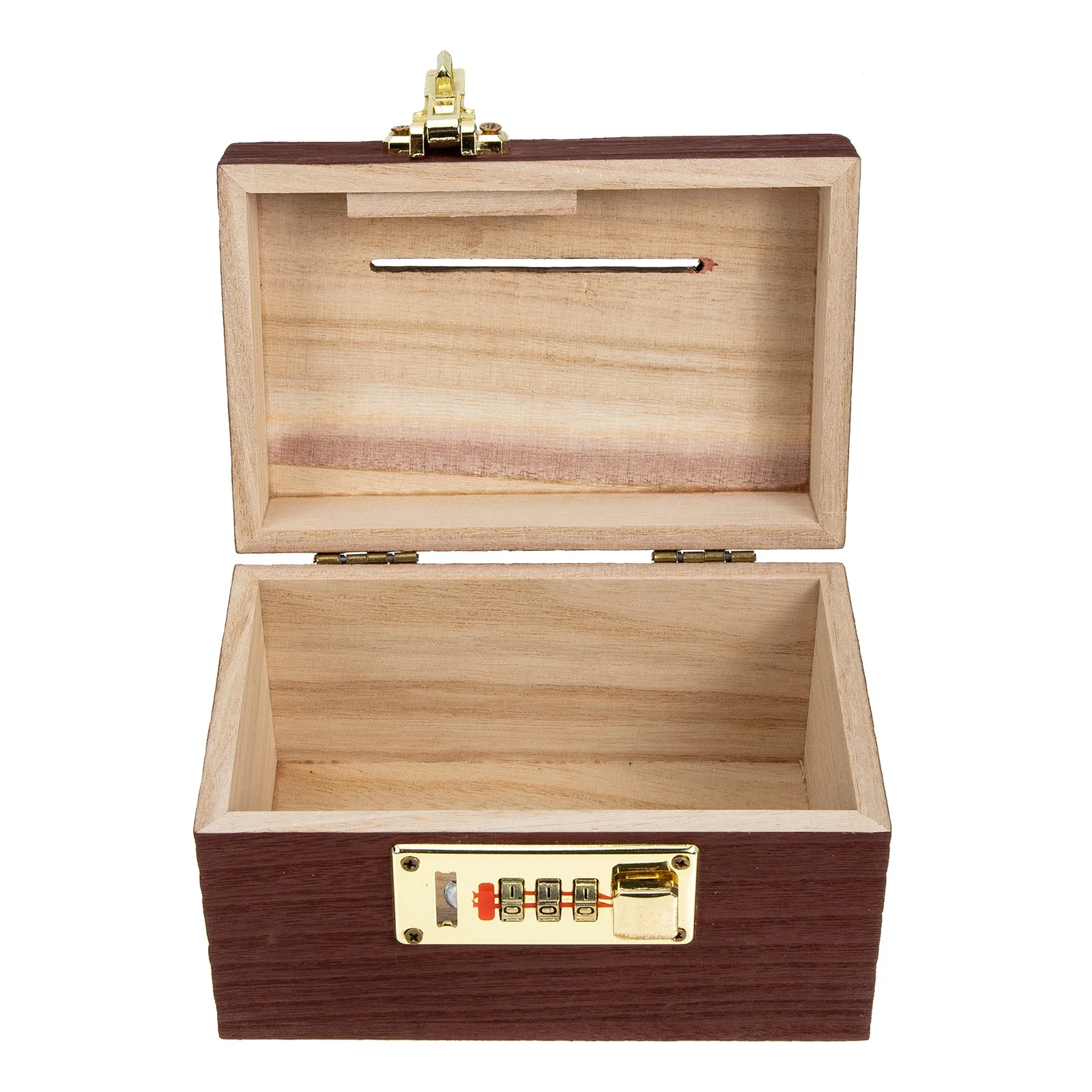 Wood Treasure Box Creative Password Lock Multi-Function Coin Bank For Kids Decorative Storage Box Vintage Money Case