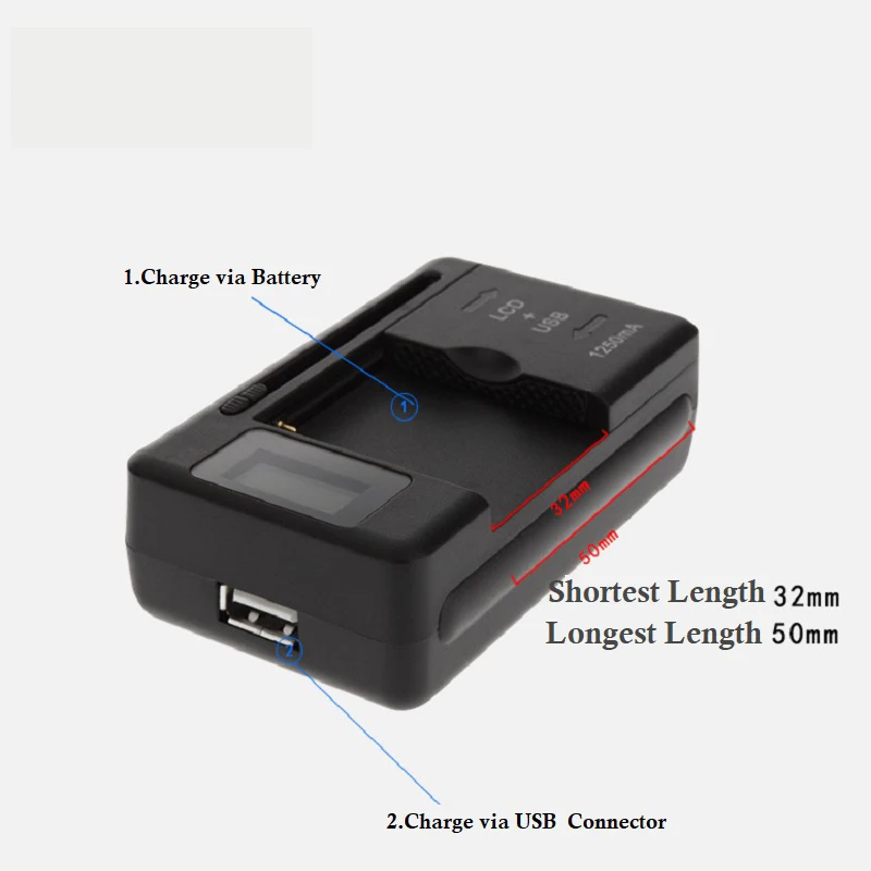 

Universal Charger with USB Output Port for 3.8V High-Voltage Battery of Samsung Galaxy S2 S3 S4 J5, Note 2 3, Edge, Mega