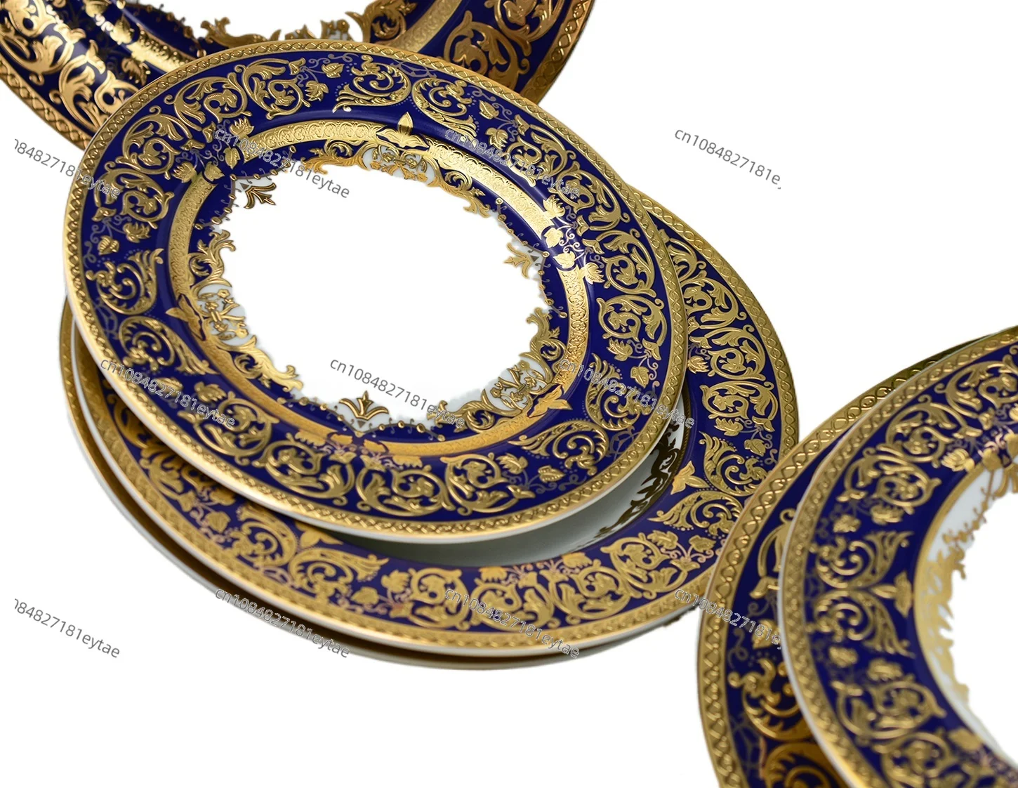 

24pcs Luxury Style Bone China Porcelain Embossed Gold Include Dessert Dish Plate Gift Wedding Afternoon Coffee Tea Cup Set