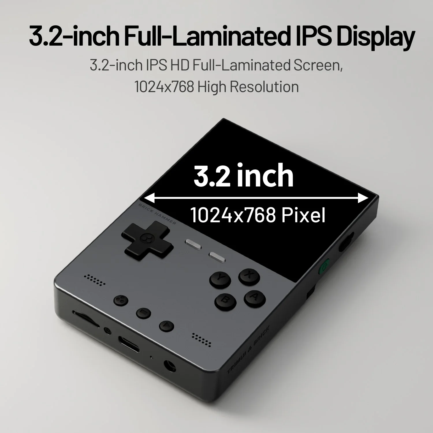 Trimui Brick Hammer Console di gioco portatile Schermo IPS da 3,2 pollici 1024 * 768 3000mAh Regali per macchine da gioco retrò open source in metallo