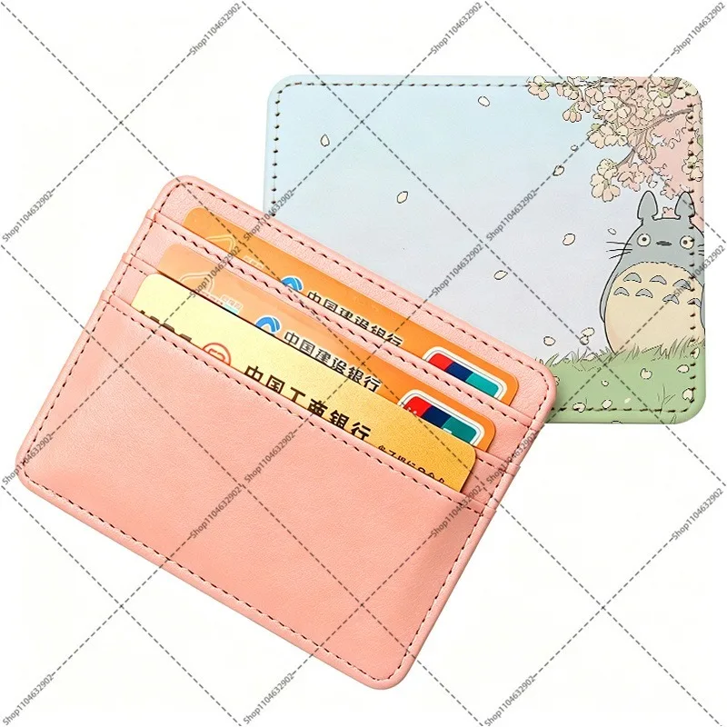 Totoro Cute Slim ID and Bank Card Holder Wallet for Men and Women Cartoon Anime Pattern Cards Holders Card Protector Case Gift - view 4