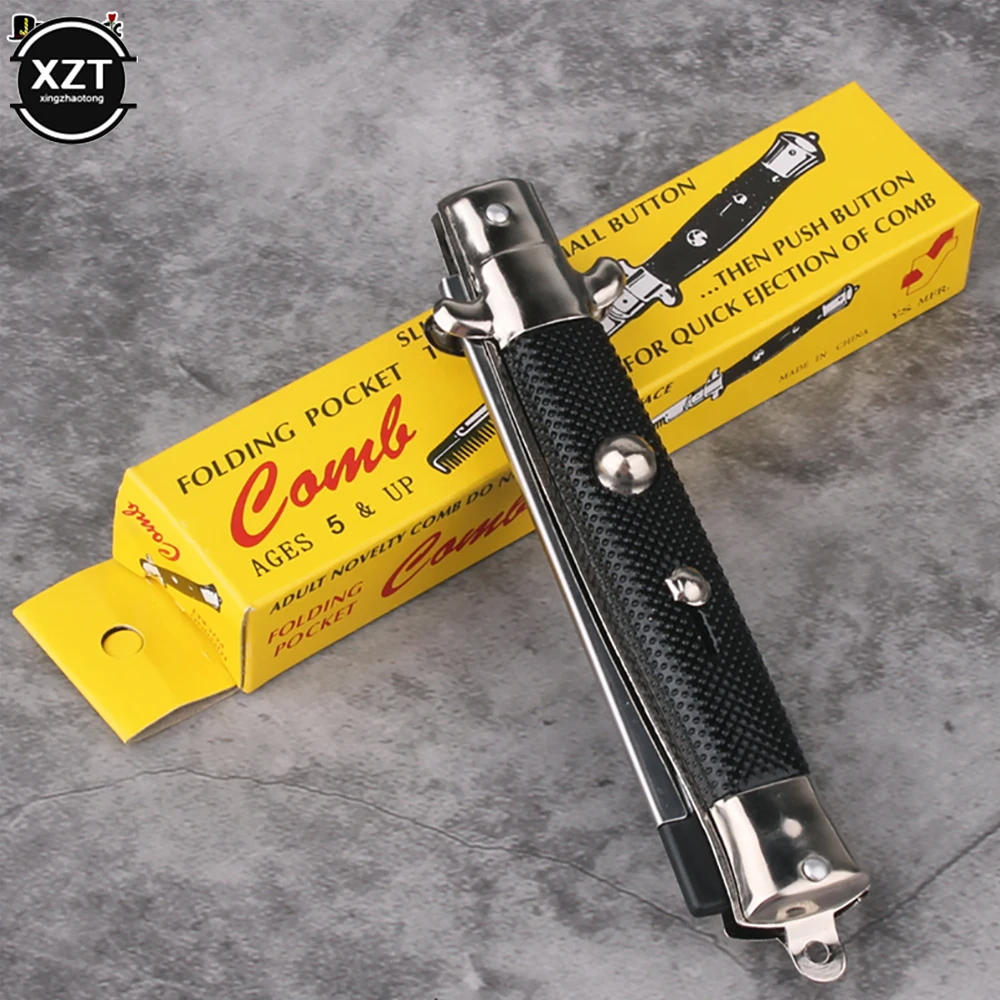 Hot Sale Folding Spring Comb Hair Styling Tools Folding Pocket Comb Spring Comb Men's Beard Comb Hair Styling tool Accessories