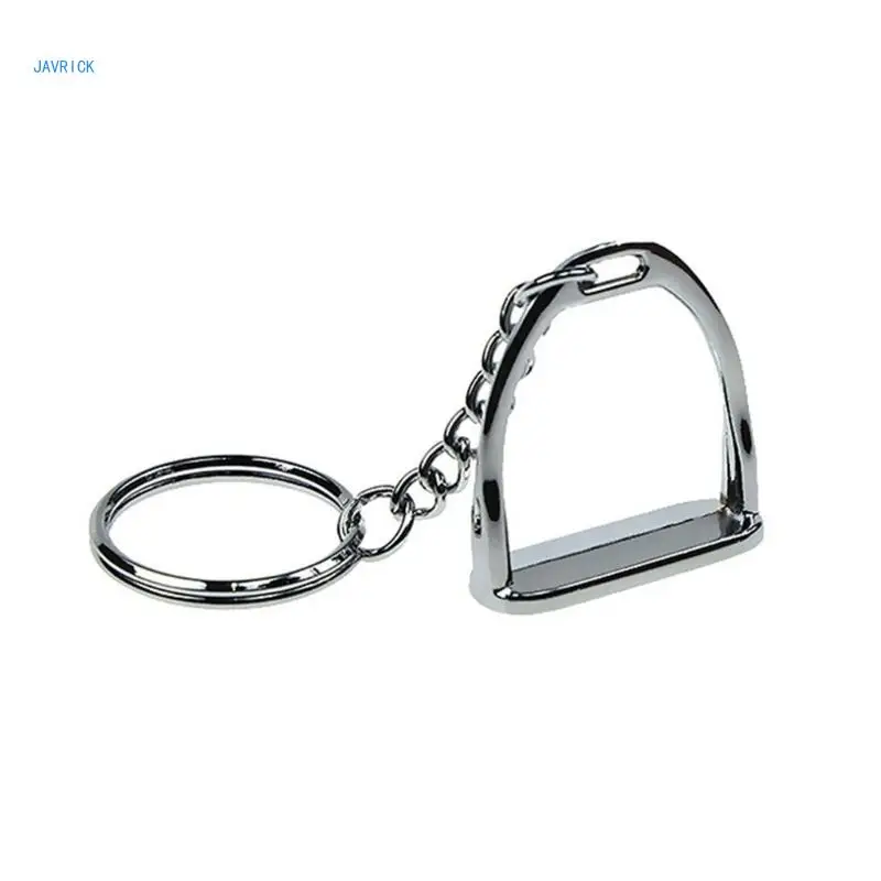 Elegant and Snaffle Bit Key Rings D-Shaped Keychain Alloy Texture