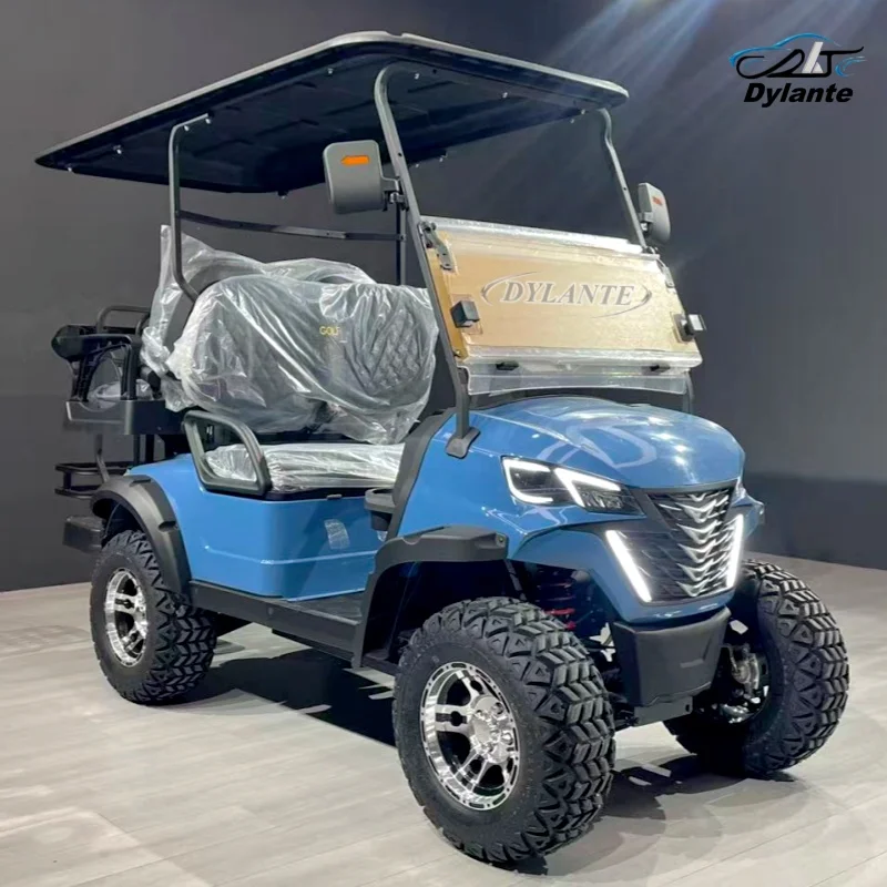 4WD Road-Legal Mini Club 48V/60V/72V Electric Cart Two/Four/Six Seats Lithium Battery Off-Road Tires Raised Chassis Golf Cart