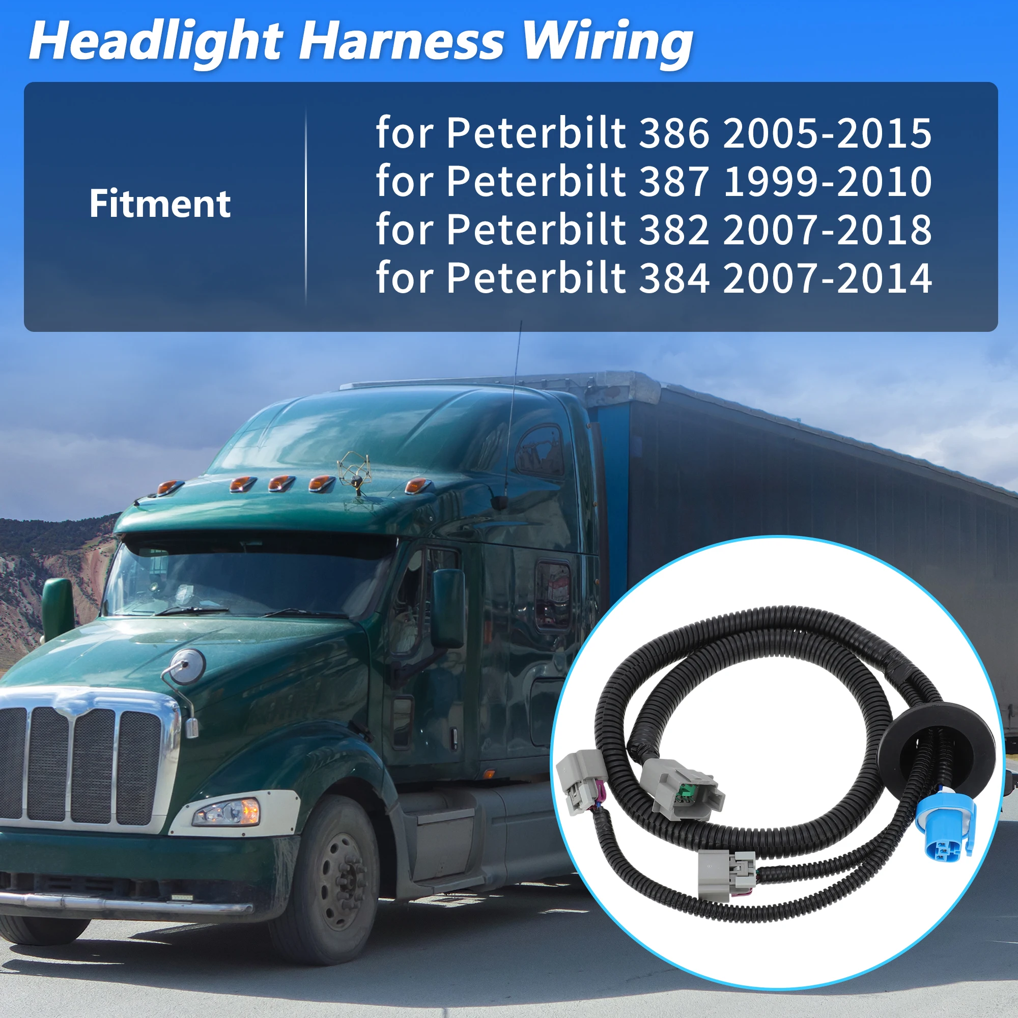 

Вилка жгута проводов фар UXCELL для Peterbilt 386 387 382 384 No61A3002-0474
