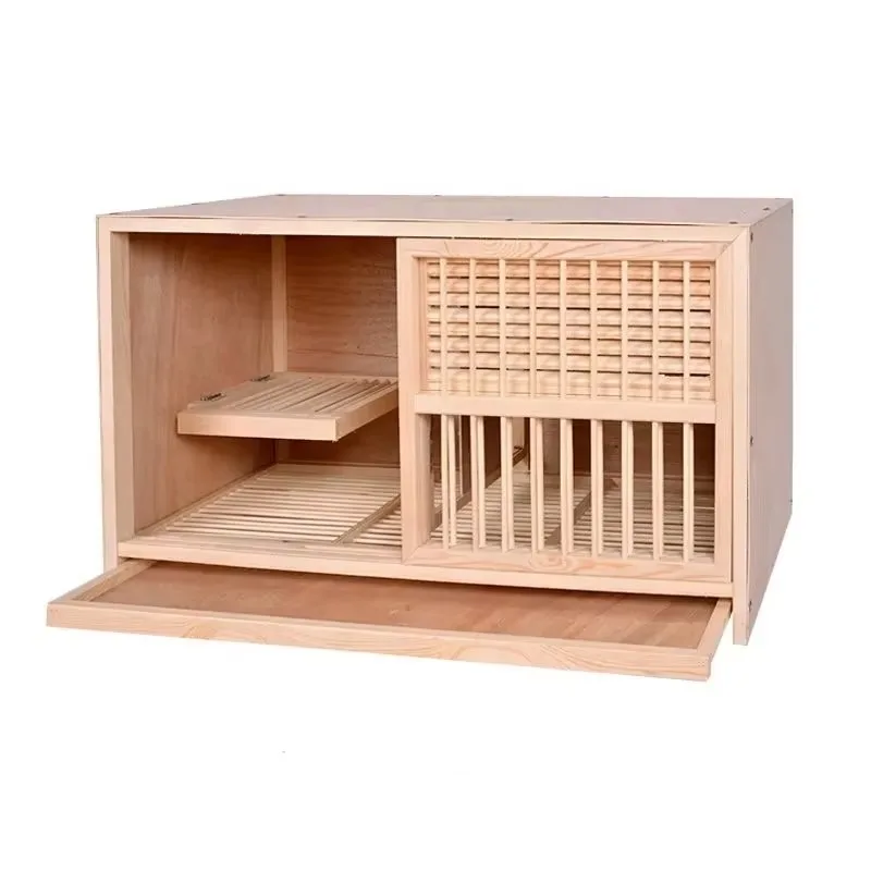 Manufacturer Wholesale Four Seasons Commercial Pigeon Accessories Wooden Aviary Pigeon Cage Breeding Modular Pigeon Cage
