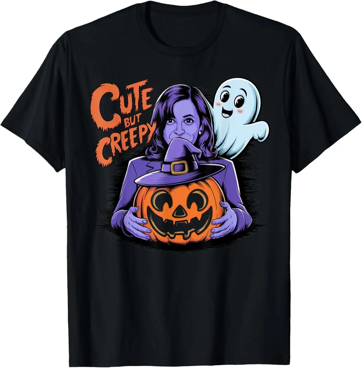 Funny Halloween Kamala Harris Cute but Creepy Kamala Harris T-Shirt