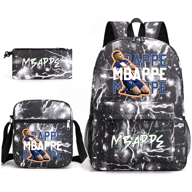 

printed student school bag set children's backpack pencil bag shoulder bag 3-piece set