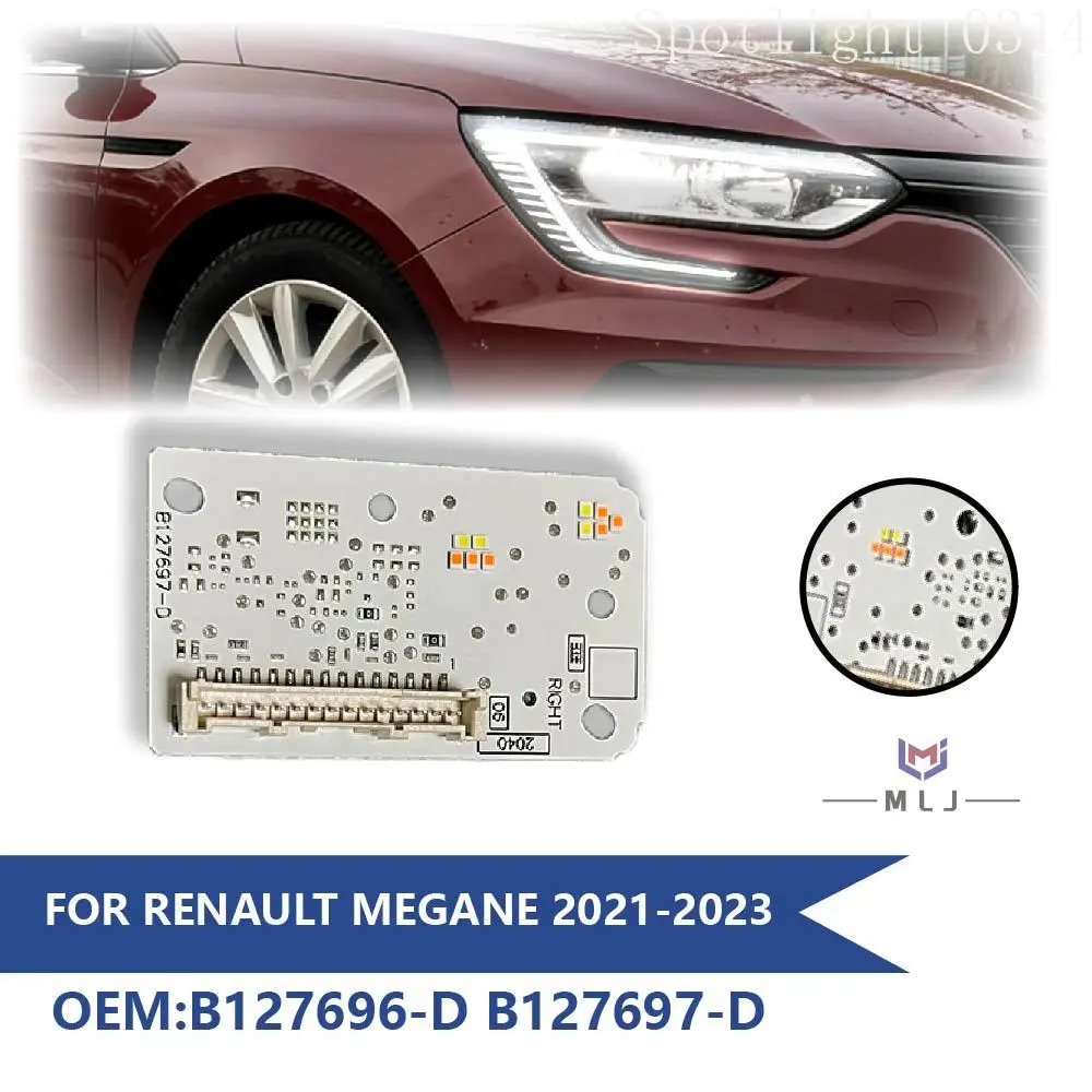 

Чип Angel Eye B127696-D B127697-D для Renault Megane 2021 2022 2023, светодиодная плата источника света DRL (дневные ходовые огни), автомобильные аксессуары