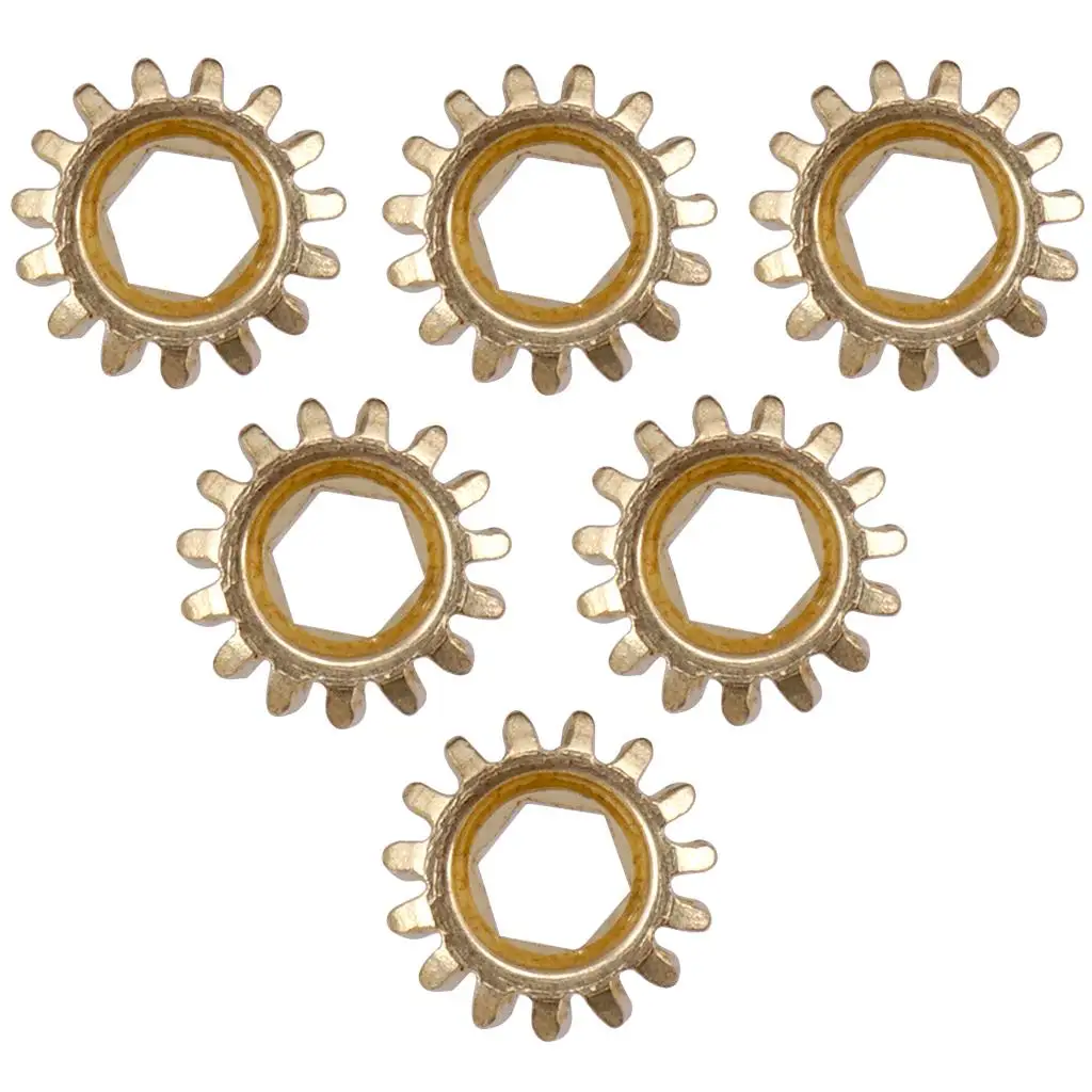 6 pcs. Hexagon tuning pegs machine heads gear / cog wheels for guitar, 1:15