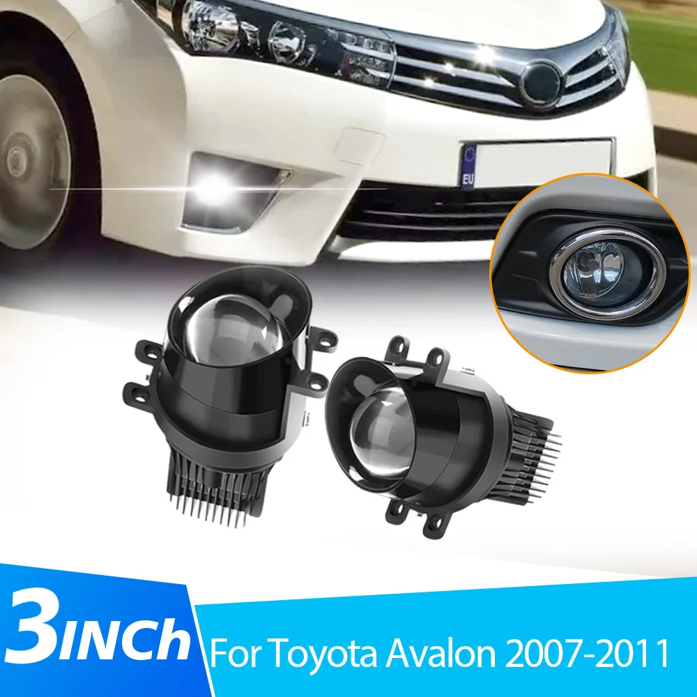 

2pcs LED PTF Lenses Fog Lights 3 Inch Projector 20000LM Super Bright Car Accessories For Toyota Avalon 2007 2008 2009 2010 2011