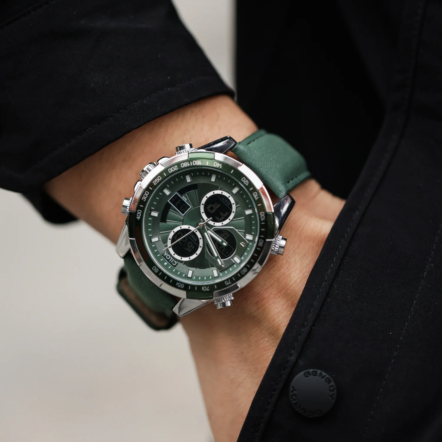 ساعة CILOA الجديدة للرجال متعددة الوظائف رياضية كاجوال كوارتز - مضيئة ومقاومة للماء #5