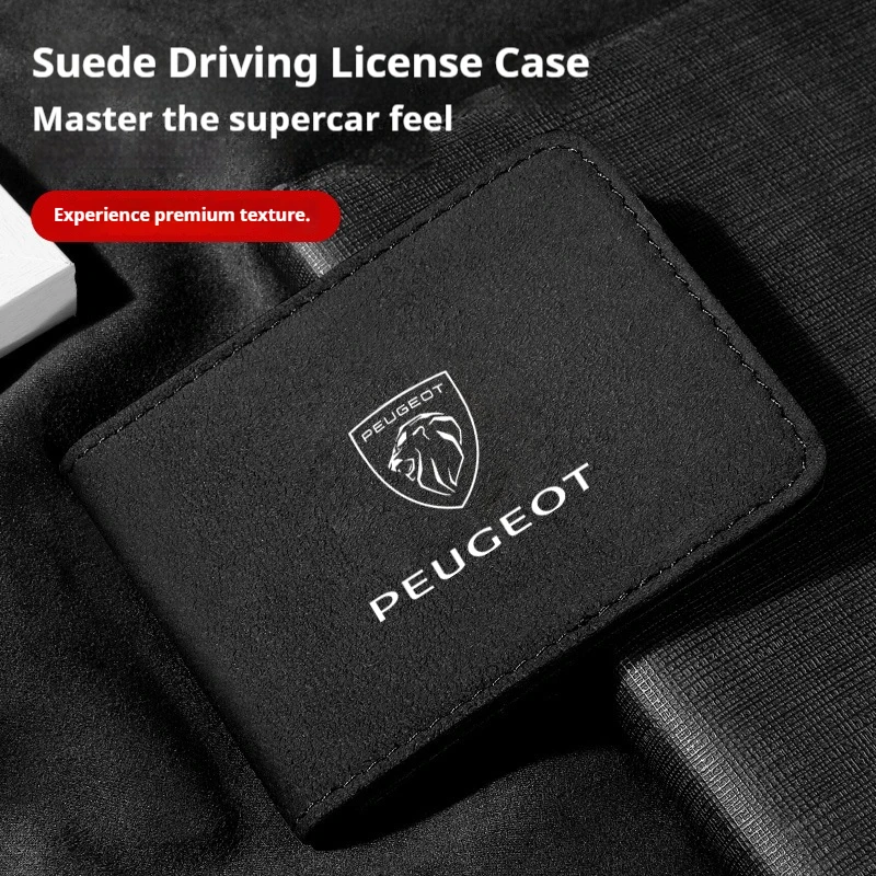 

Car Driving License Wallet ID Credit Card Holder Accessory for Peugeot 107 408 4008 308 3008 5008 508 2008 208 301 106 205