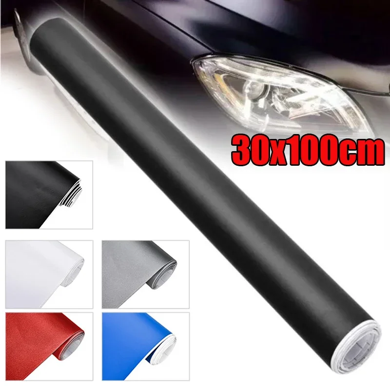 Car Body Matte Vinyl Film Sticker Auto Styling Wrap Film Universal Car Motorcycle Black Self-adhesion Tape Decor Decals