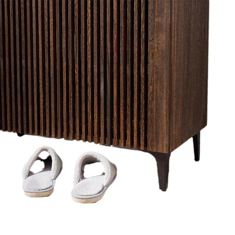 

Shoe cabinet purewood household entrance porch small apartment outside the door outdoor modern entry shoe rack light luxury