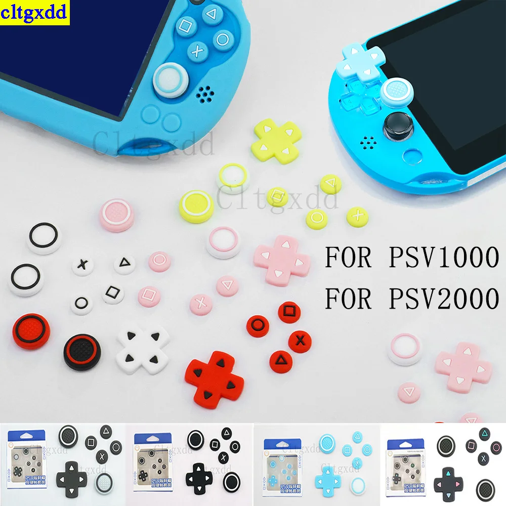 

Cltgxdd 1 set FOR PSV1000 2000 new design silicone soft D-shaped pad cross button ABXY silicone button sticker skin protection