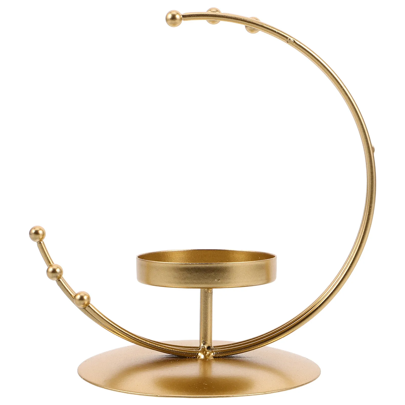 Moon Candlestick Holder, Shimmering Decorative Table Centerpiece for Birthday Party & Home Festive Decoration