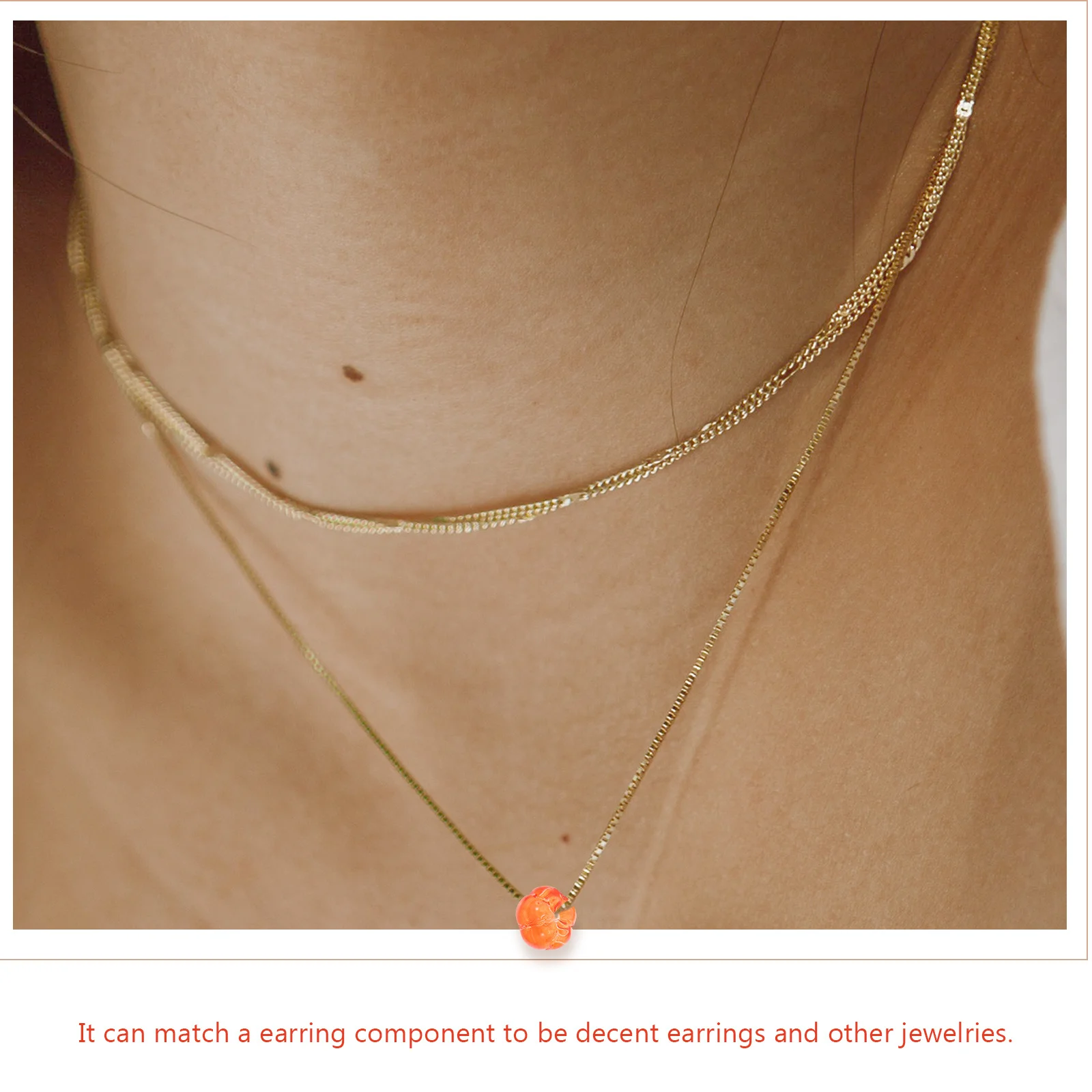 

100pcs Pumpkin Shape Glass Spacer Beads Loose Diy Jewelry Making Craft Supplies Beads For Necklace Bracelet Halloween