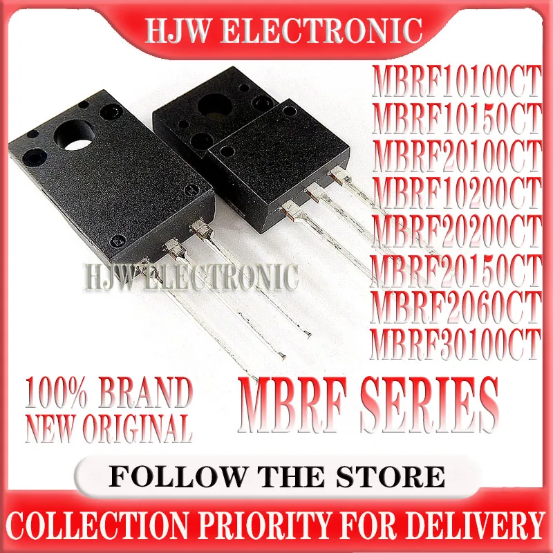 10pcs MBRF10100CT MBRF10150CT MBRF10200CT B10200G MBRF20100CT B20100G MBRF20150CT MBRF20200CT MBRF30100CT MBRF2060CT TO-220F