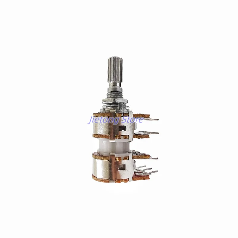 1pc wh148 potentiometer 12pins b50kx4 b100kx4 audio 4 kanäle lautstärke verstärker 20mm pflaumen welle