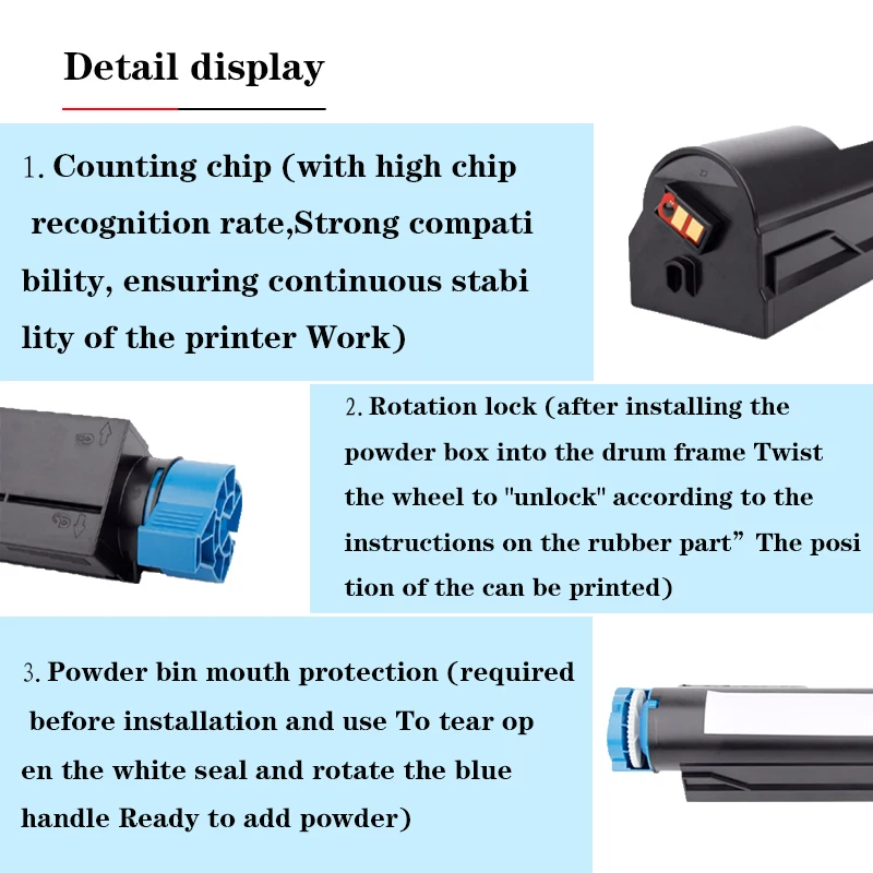 7K Pages 45807107/45807105/4580710/45807120 AU/TW/US/EU/ME/Rus Toner Cartridge for OKI B412dn/B512dn/B432dn/MB472W/MB492/MB562W