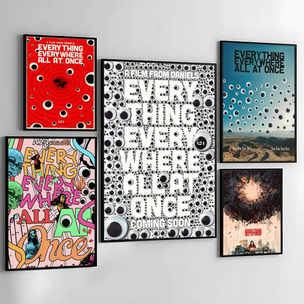 

E-Everything Everywhere All.. Painting Calligraphy Unframed Canvas Wall Art, High-Quality Poster for Home, Office Decoration