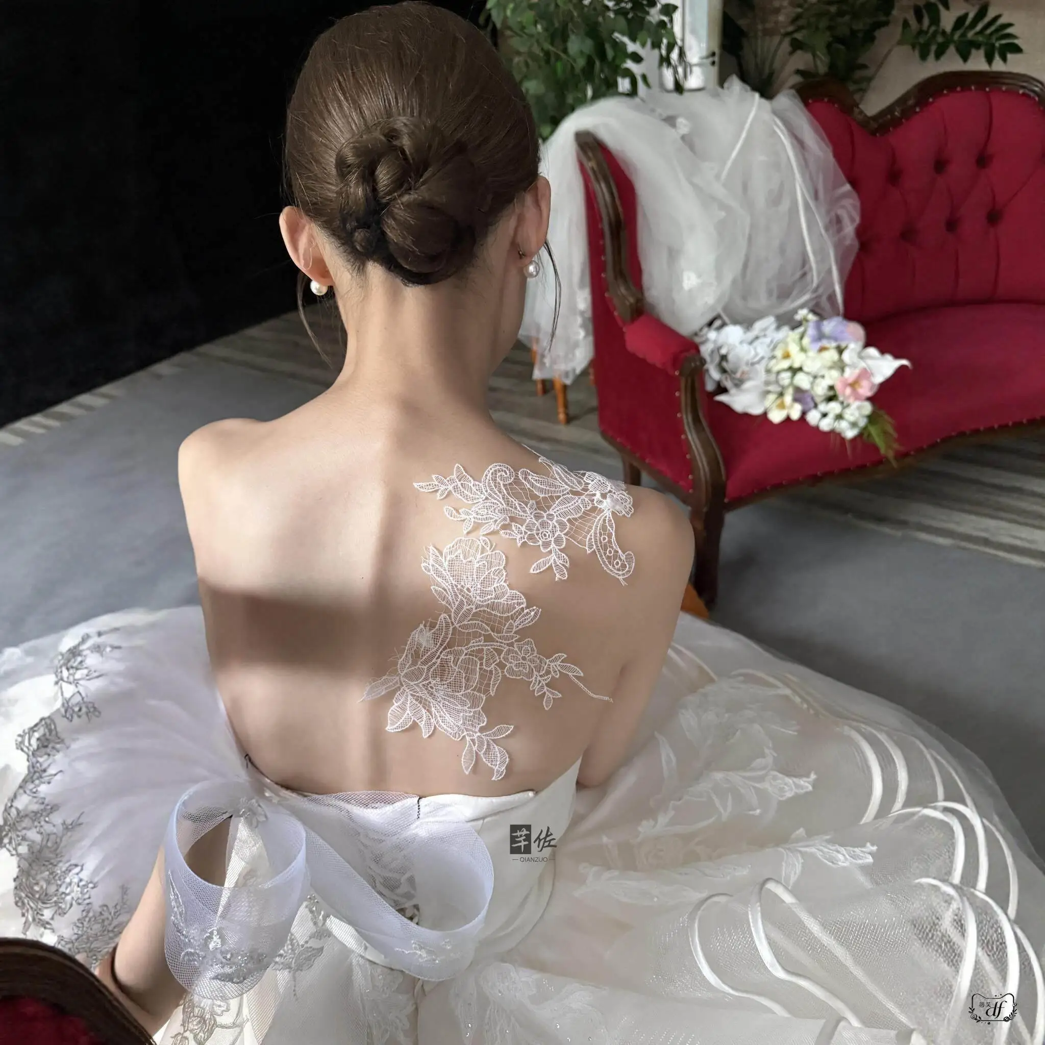 Retro Lace Flower Decorative Wedding Dress Accessory Creative Photography Prop High-End Sensation Bridal Headpiece