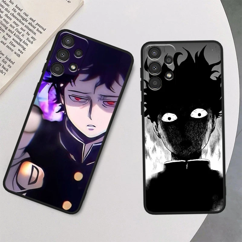 Japanese Anime Mob Psycho 100 For Samsung A90 A80 A70S A60 A50S A40 A30S A20E A20S A10S Silicone Black Phone Case