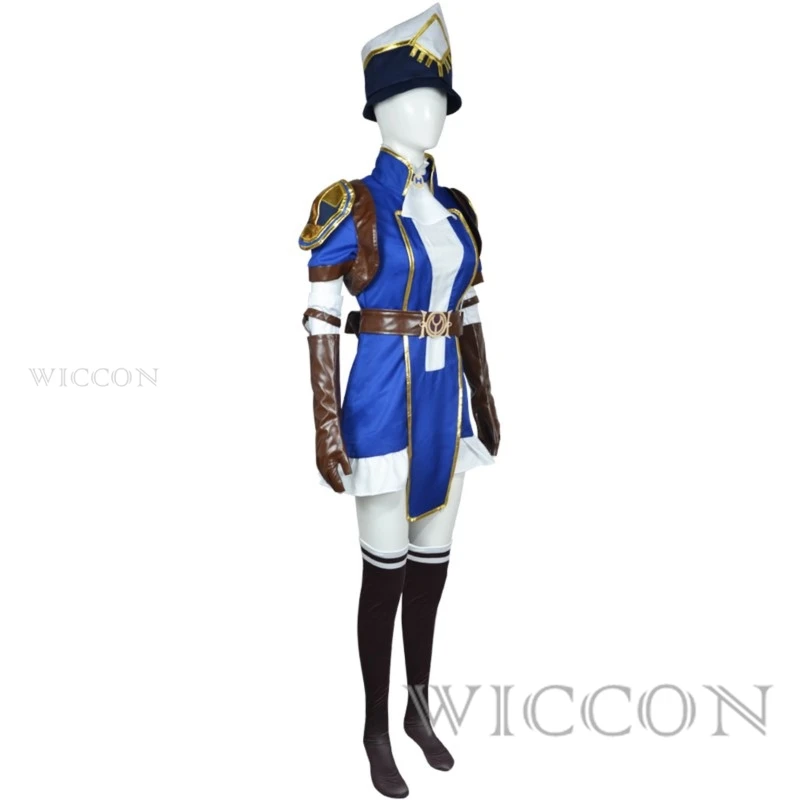 Caitlyn Kiramman Cosplay Anime Arcane: Game Caitlyn The Sheriff Of Piltover Cosplay Kostum Anime Pakaian Halloween Carni Disfraz