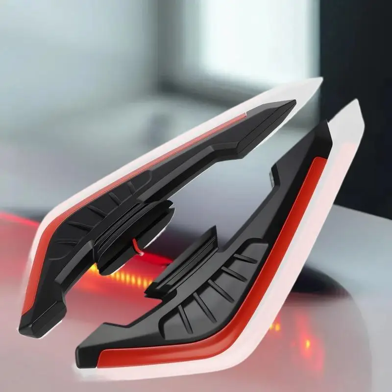 

Набор клейких наклеек со светодиодной подсветкой, 2 шт., фиксированные крылья ветра для мотоцикла, аэродинамический передний боковой спойлер, крылышки