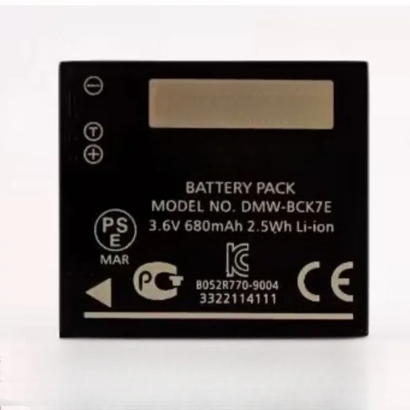 DMW-BCK7 Battery 680mAh Full Decode for Panasonic DMC-FX78 FH2 FH1 FH3 FH5 FS35 FS37 FS45 FS40 FS42 FS62 Digital Camera