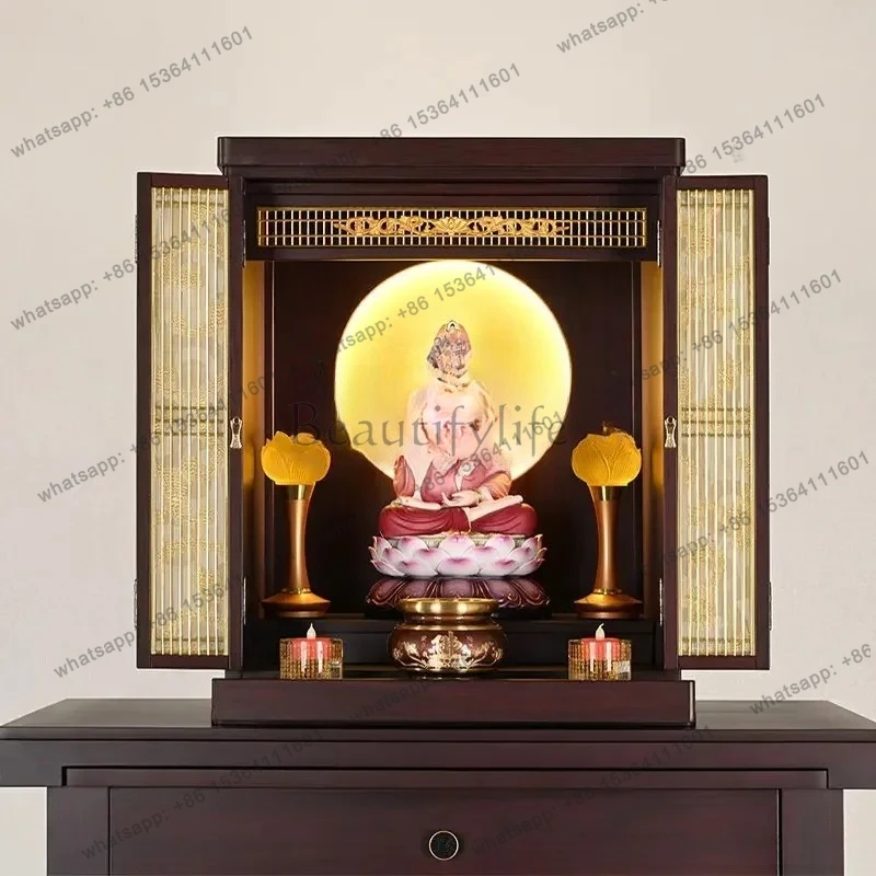 Buddha Niche Home Modern Minimalist Altar Buddha Cabinet Worship Niche Buddha Shrine Chinese Wall-Mounted Wall Cupboard