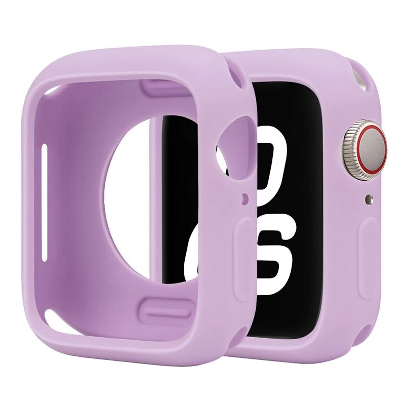 Weiche Silikonhülle für Apple Watch 11-10 46 mm 42/40/44/41/45 mm Stoßstangenschutzabdeckung iWatch Serie 9 8 7 6 5 4 SE 3 Zubehör