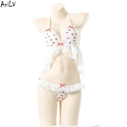 AniLV Lolita Girl costume da bagno in puro pizzo Unifrom Beach Bikini donna Anime Cute Underwear outfit costumi Cosplay