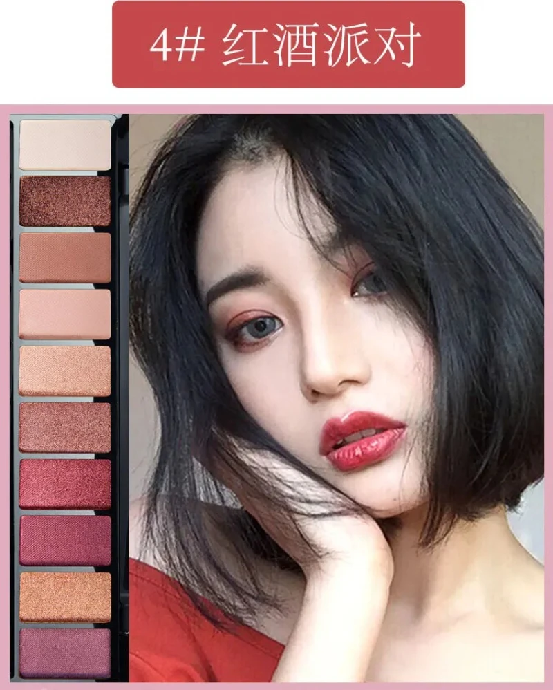 رائجة البيع لوحة ماكياج العين الضوء الطبيعي 10 ألوان عارية ظلال العيون لامع ماتي عينيه مستحضرات التجميل مجموعة مع فرشاة