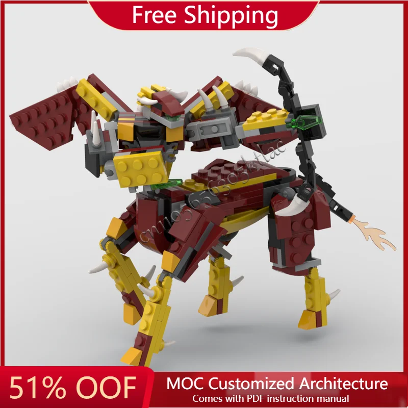 

Hot 215 Parts MOC Customize Creative Exquisite Robot Model DIY Assembly Toys For Children Popular Christmas and birthday gifts