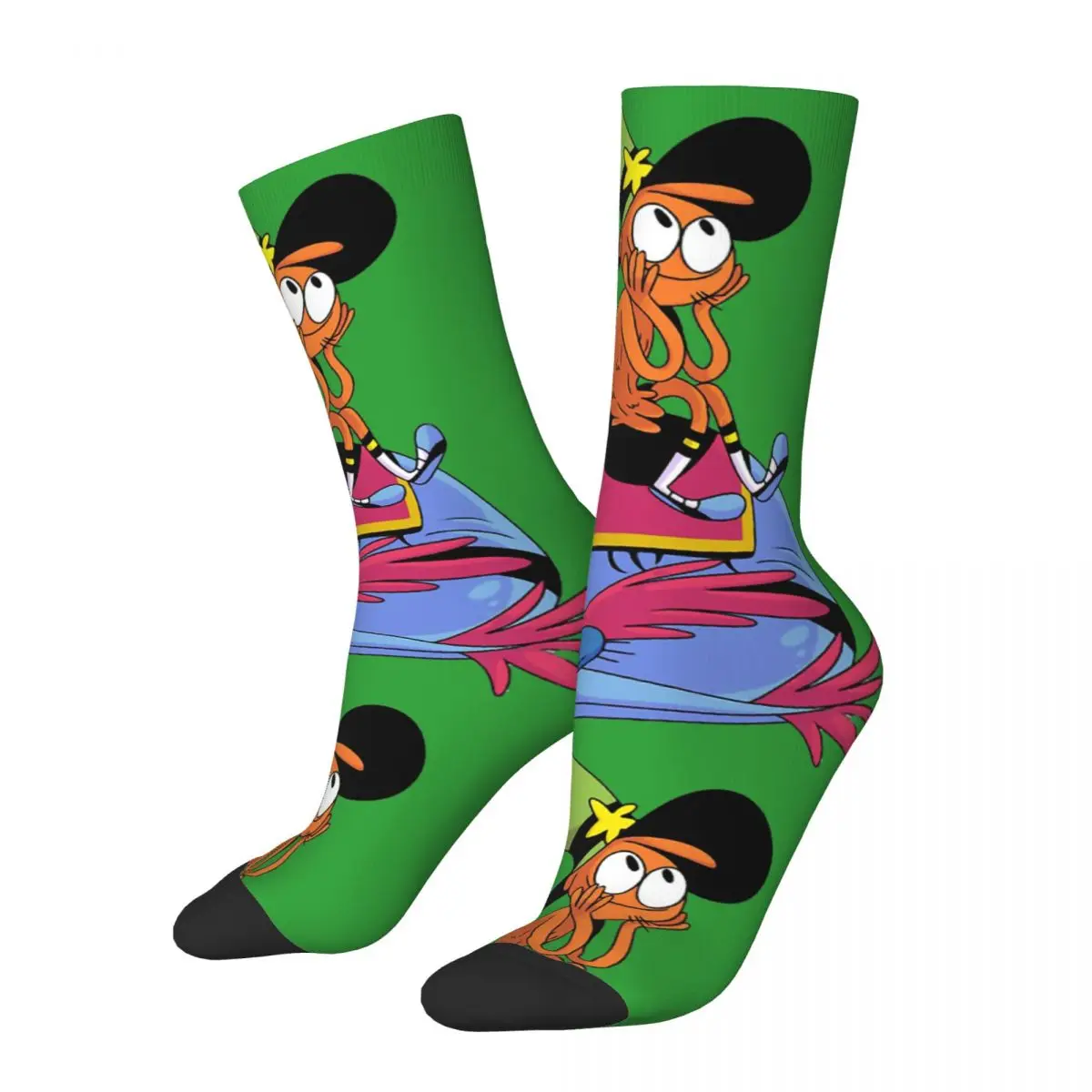 Hip Hop Retro Sylvia Classic Crazy Men's compression Socks Unisex Wansder Over Yonnder Comic Adventure Animation Crew Sock