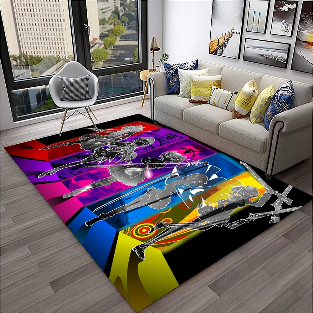 

3D Cartoon Puella Magi Madoka Magica Carpet Rug for Home Living Room Bedroom Sofa Doormat Decor,kids Area Rug Non-slip Floor Mat