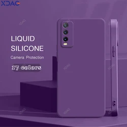 Soft Original Phone Case Cover for VIVO Y20 SG Y20i Y20S Y20A Y20G Y20T Y30 Y30G Y12S Y11S 2021 Funda Liquid Silicone Back Shell