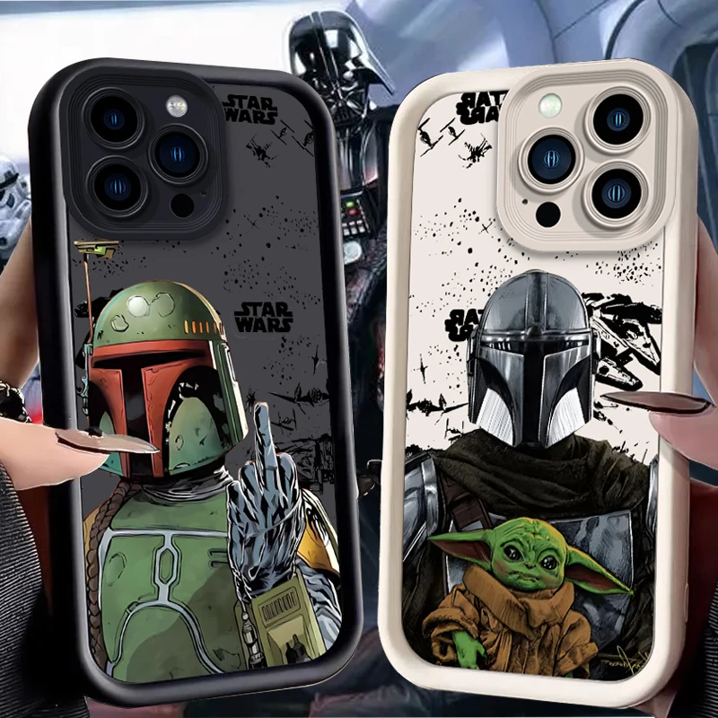 Cool Star Wars Phone Case for iPhone 15 14 13 12 11 Pro Max XS X XR 8 7 6S 6 Plus SE 2020 Liquid Silicone Shockproof Cover Funda