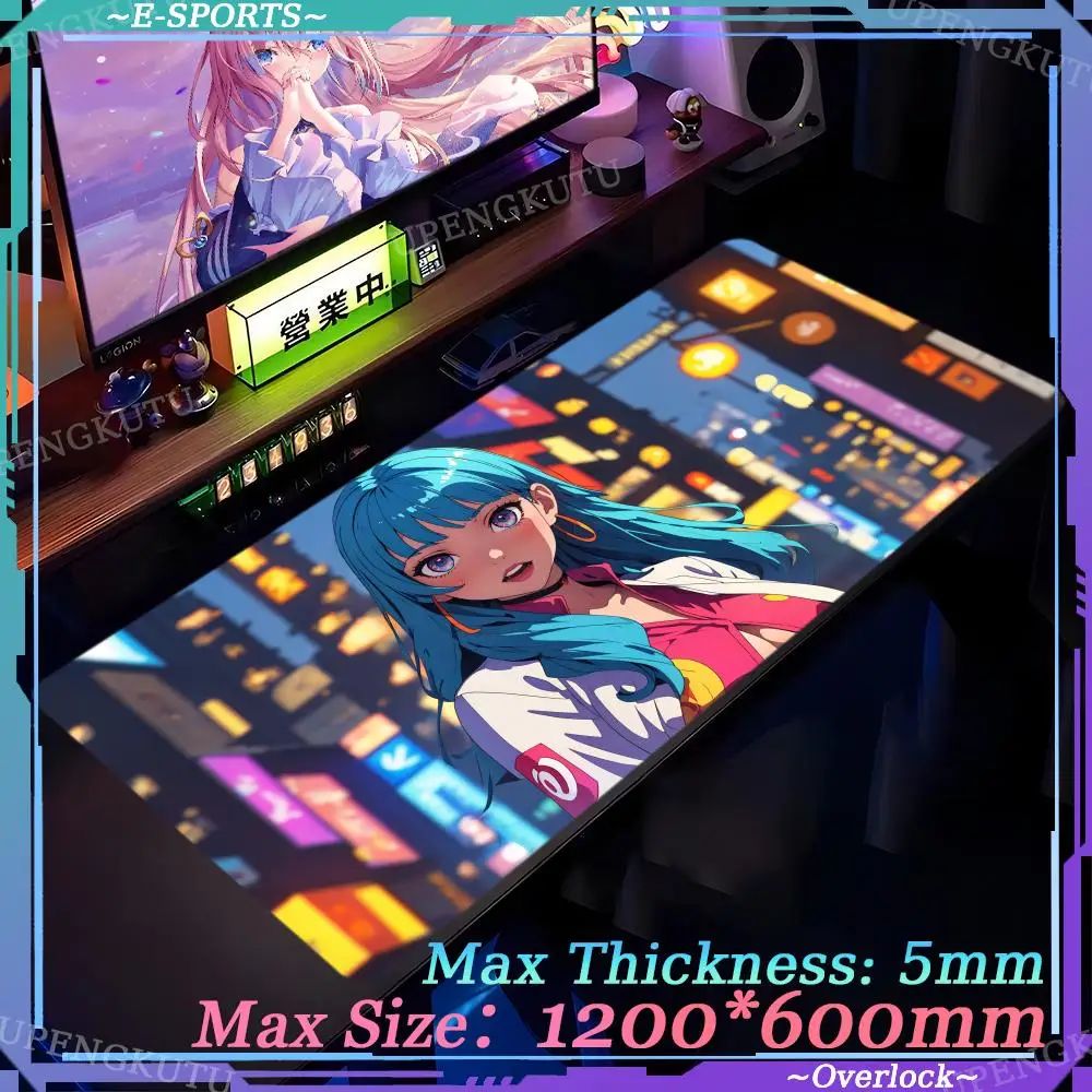A_anime_Girl Mouse Pad Desktop accessories Game accessories Oversized Gaming Desktop protective pads DIY gaming computer