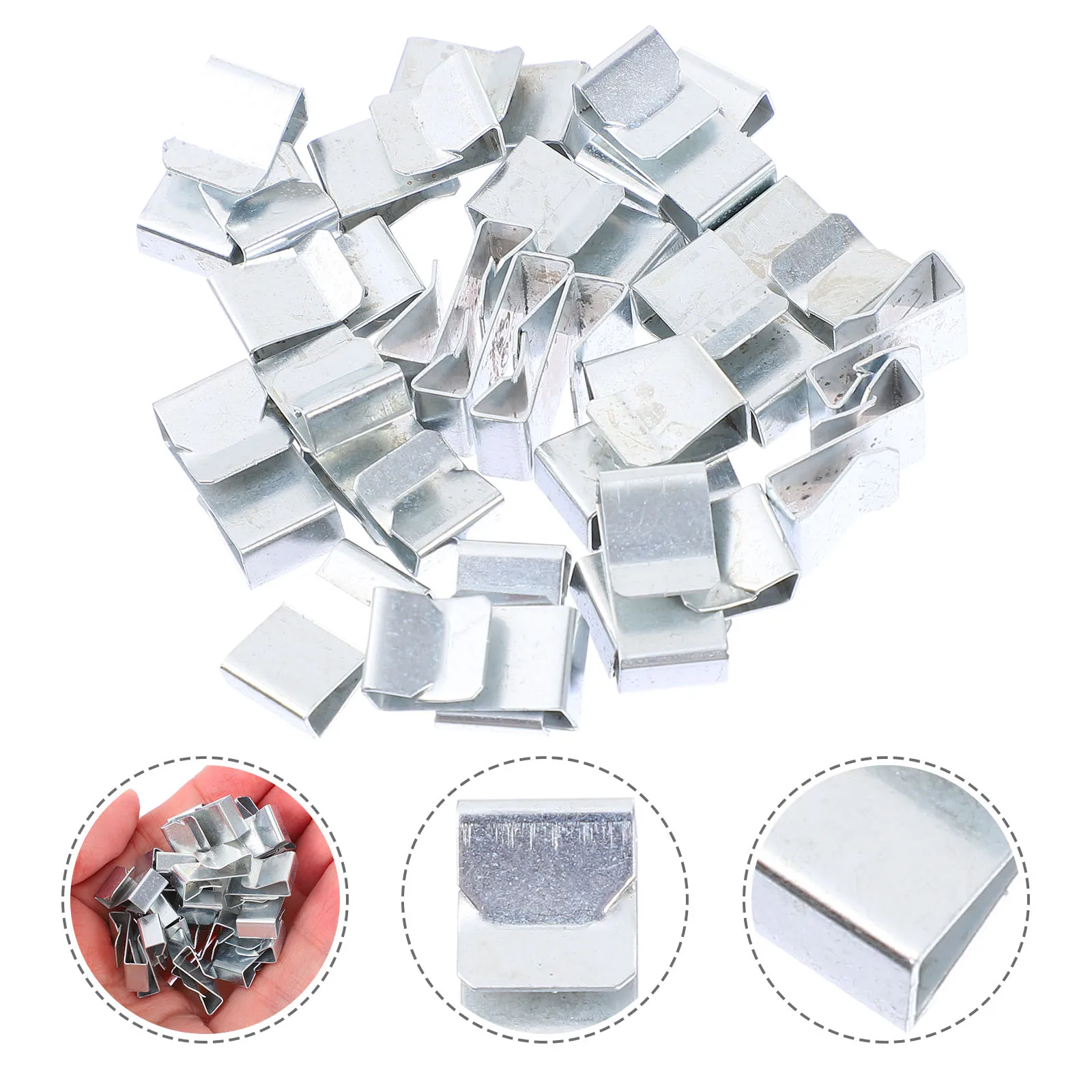 

25 pcs Sturdy Wear-Resistant Trailer Wire Fixing Clips Metal Retainer Boats Trailers Silver Easy Installation Durable Rust-Proof