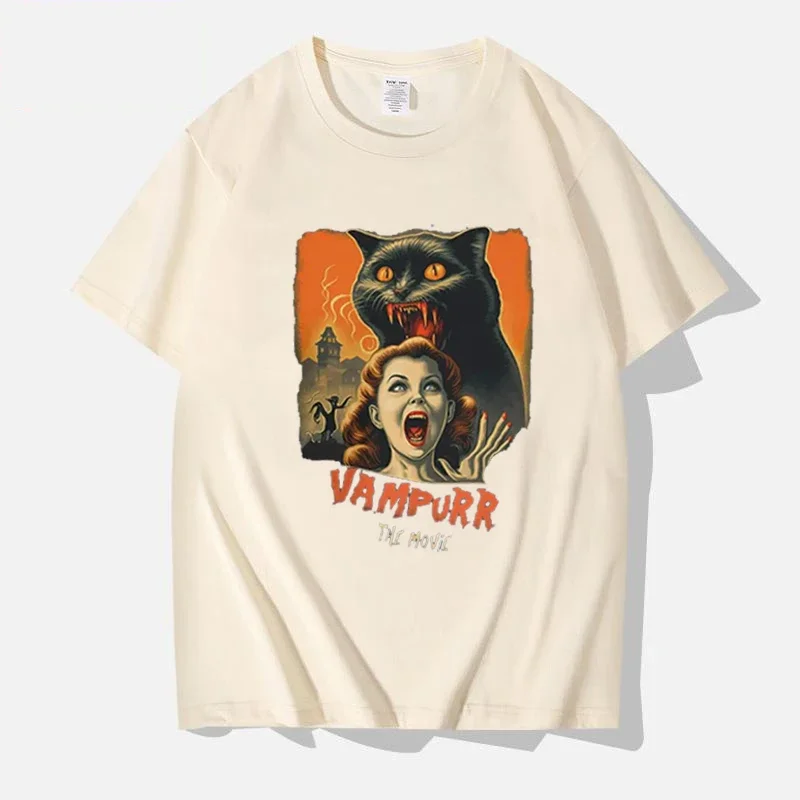 Vampurr The Movie Hip Hop Women Men Y2k TShirt Cat The Return Of Vampurr Leisure O-neck TShirt Newest Stuff For Adult Streetwear