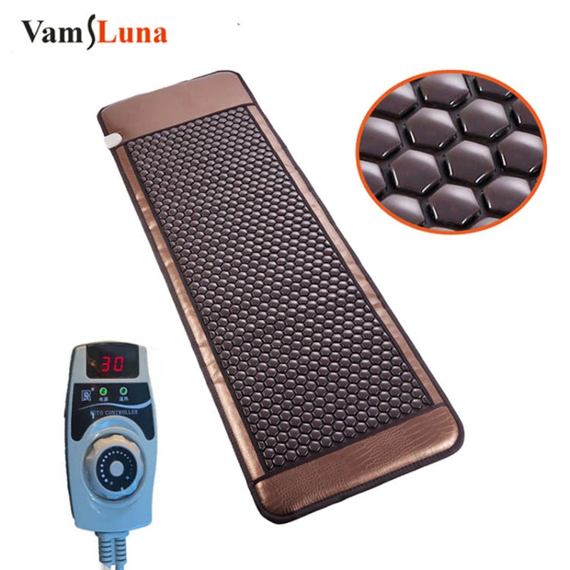 1.9x0.6m Far Infrared Tourmaline Germanium Stone Heating Pad Electric Hot Stones Heating Therapy  Mattress to Relieve Back Pain