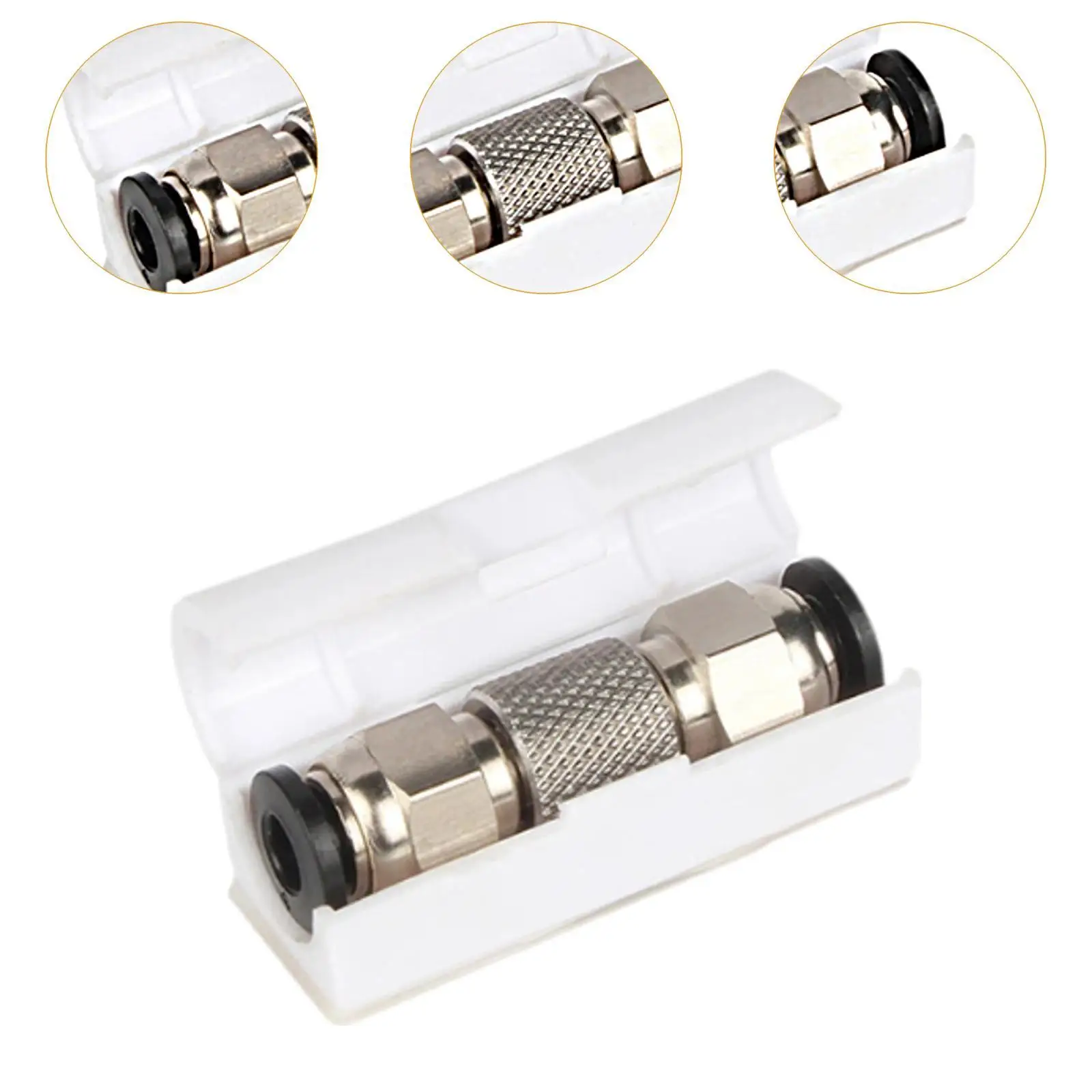 Konektor Tabung Umpan PTFE Pasang dan Mainkan Pemeliharaan Peralatan Ekstruder Pengganti Langsung Konektor Pneumatik Aksesori Printer 3D