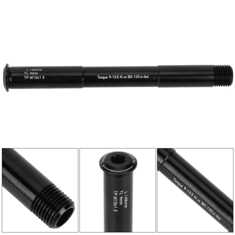 

Durble Aluminium Alloy Front Fork Axle 15x100mm Black Front Hub Tube Fork Axle Bike Fork Mount