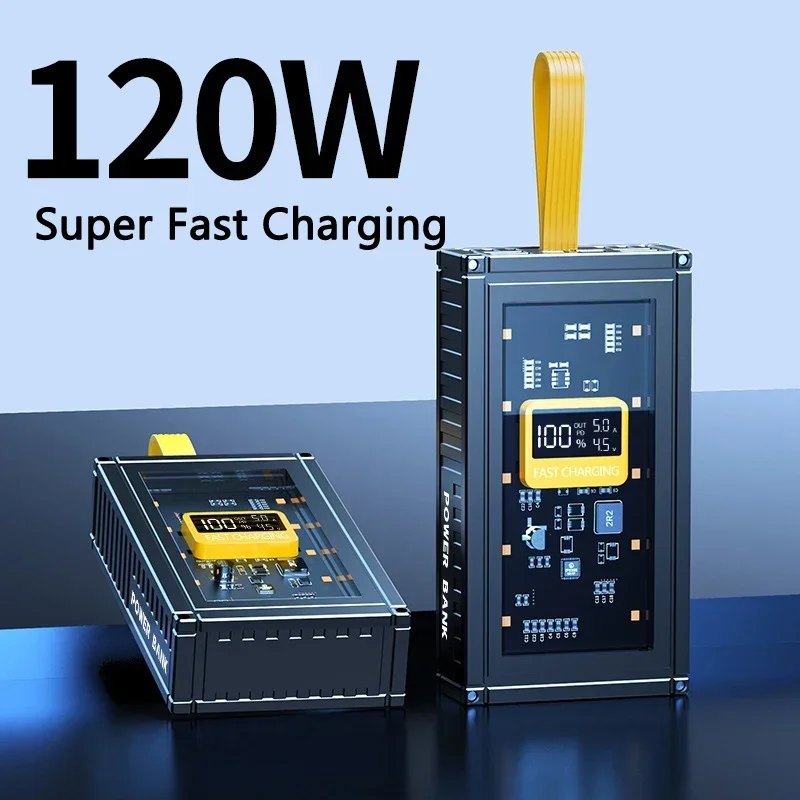 50000mAh For IPhone Samsung Huawei Xiaomi 120W Super Fast Charging Power Bank