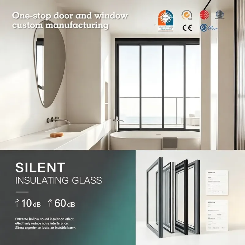 Factory wholesale luxury indoor tempered glass door soundproof door modern floor double glass door household