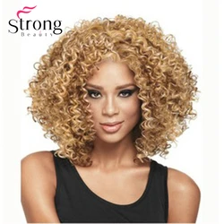StrongBeauty Synthetic Afro Kinky Curly Wig Golden Heat Resistant Hair Wigs for Women COLOUR CHOICES
