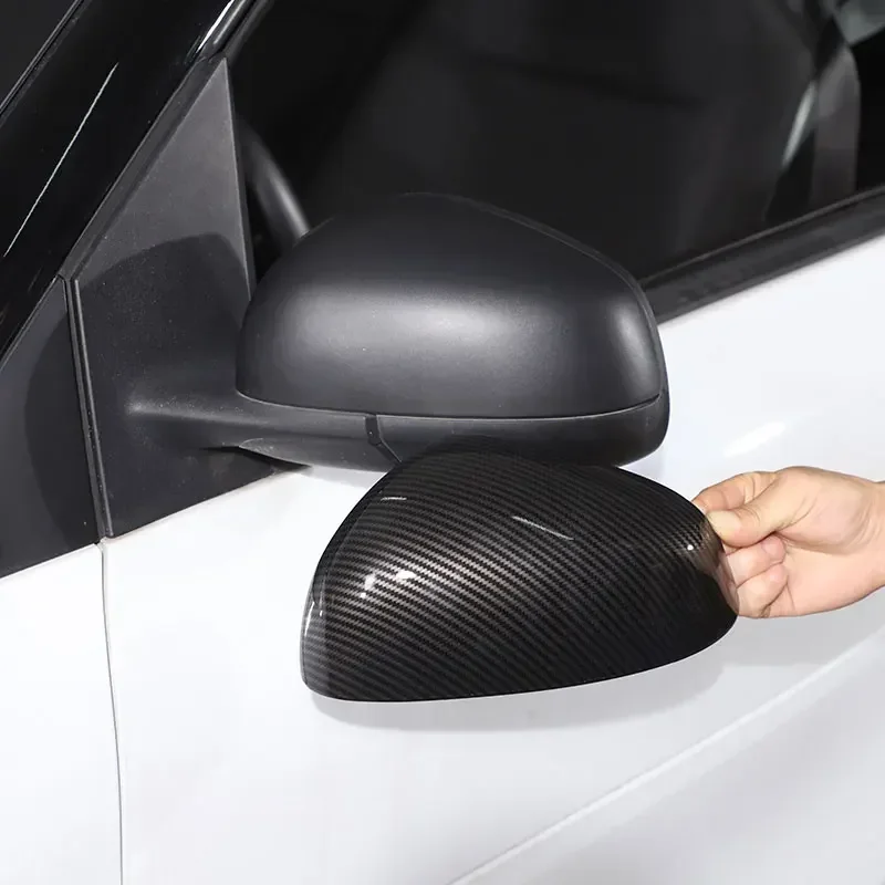 

For Mercedes Benz Smart 451 453 Fortwo Forfour 2009-2021 ABS Carbon fiber Car Rearview Mirror Cover Trim Sticker Car Accessories